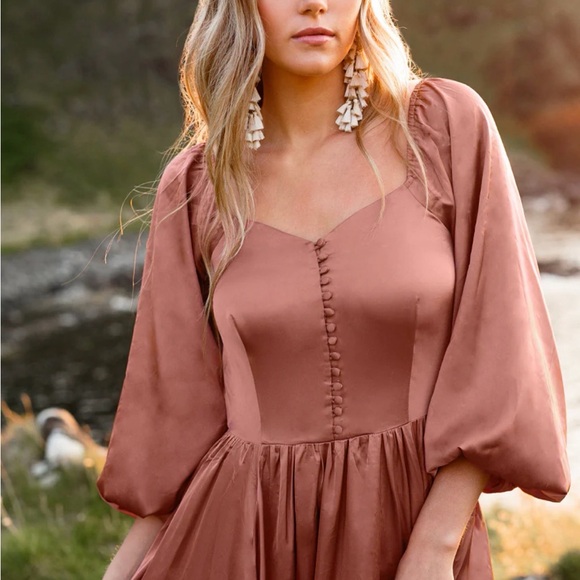 LORNA IMPACT DRESS IN CEDARWOOD - Picture 3 of 5